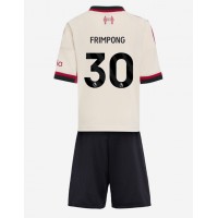 Stroje piłkarskie Liverpool Jeremie Frimpong #30 Koszulka Wyjazdowej dla dzieci 2025-26 Krótki Rękaw (+ szorty)